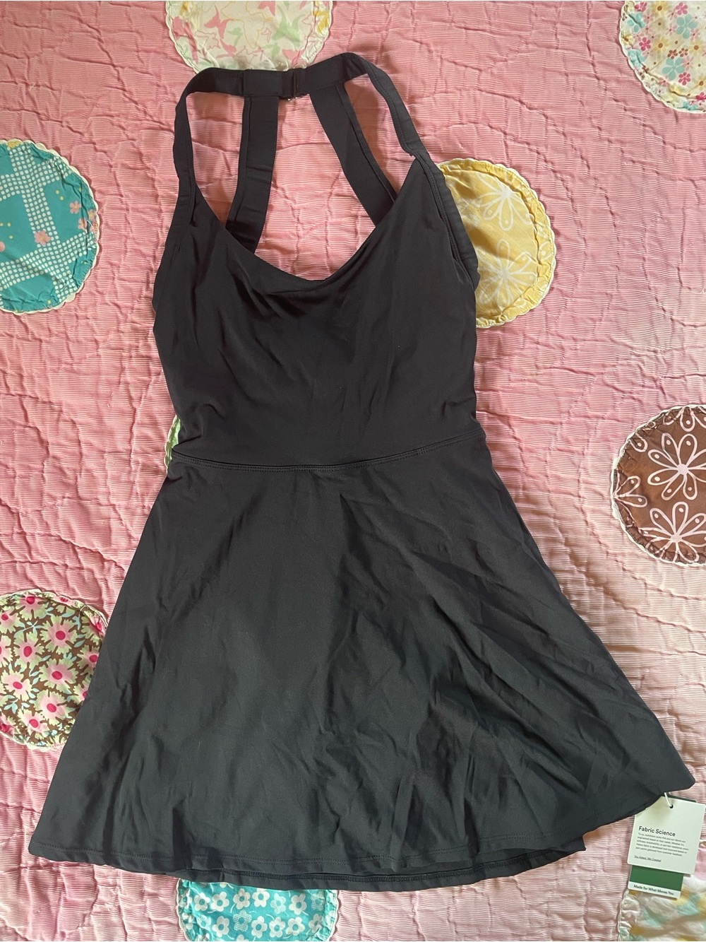 HALARA Black EZ peasy Dress with Racerback Straps